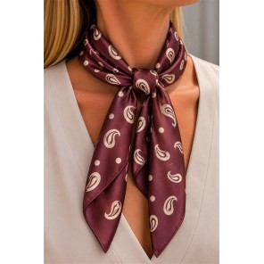 Sjaal vierkant 566 Port stip paisley Sjaal vierkant 566 Port stip paisley